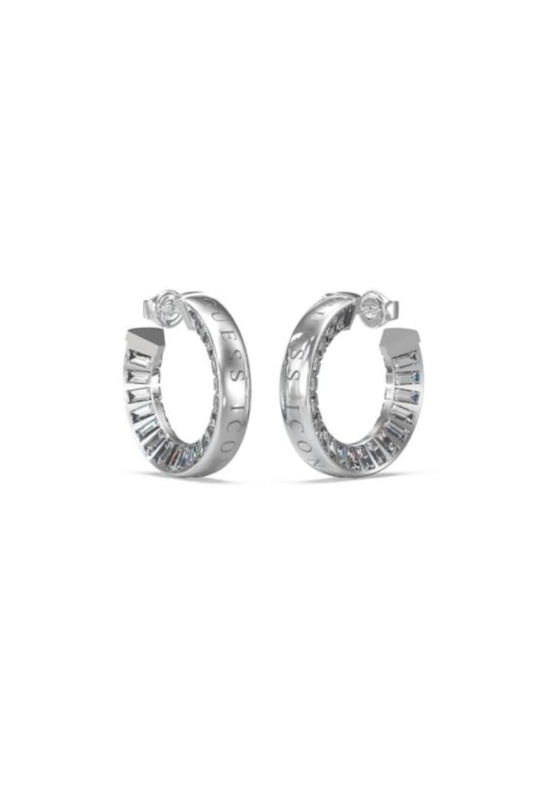 Cercei Icon rotunzi cu cristale JUBE03008JWRHT-U - Argintiu