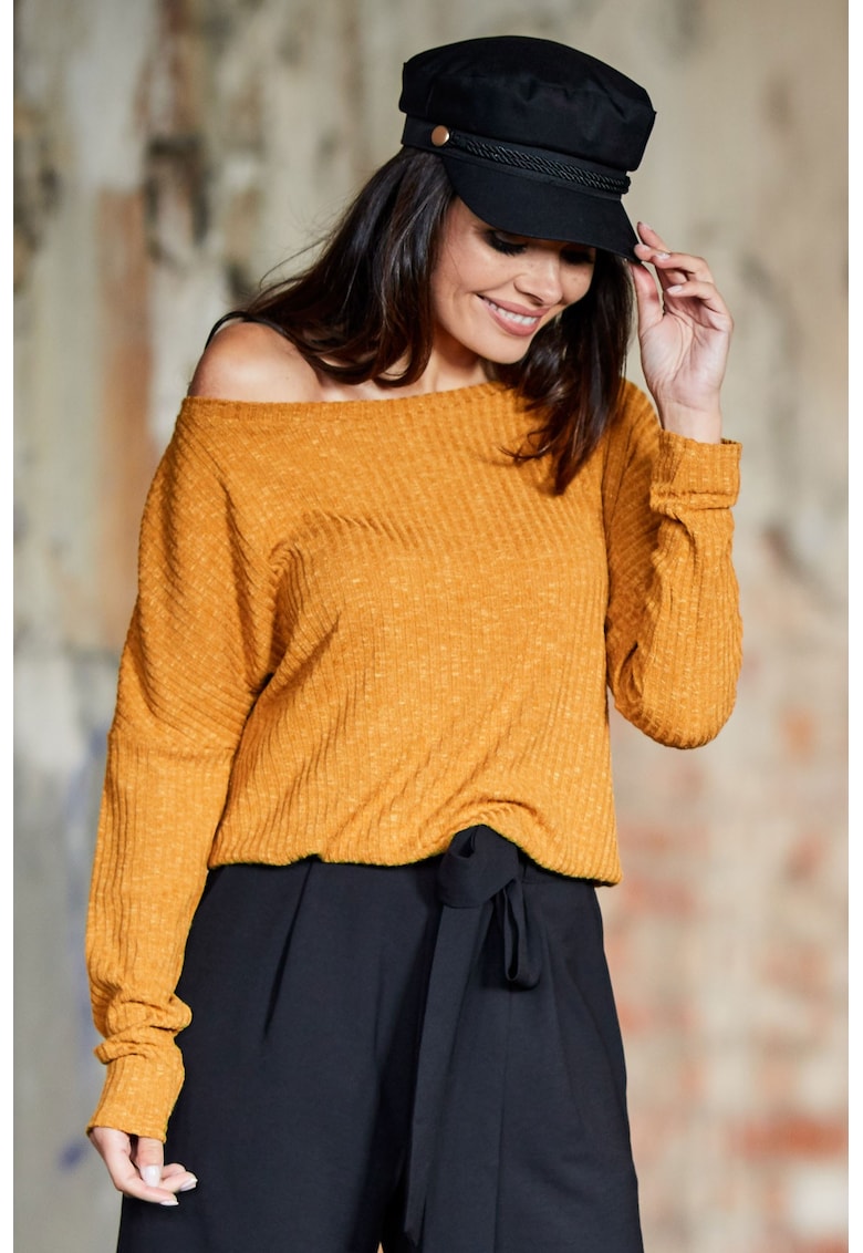 Pulover de dama Classic Iblinwen A333 camel - Portocaliu