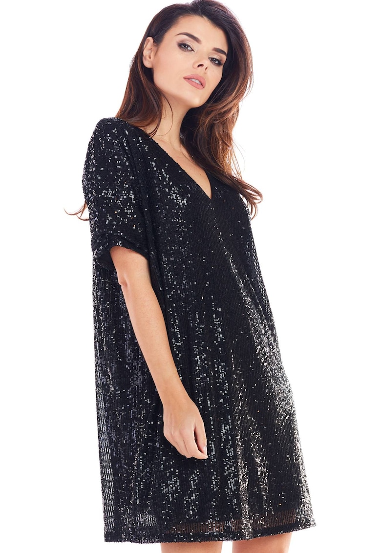 Rochie Poliester - Negru -