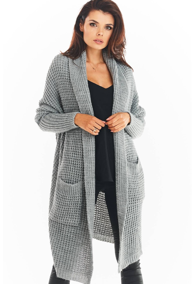 Pulover dama - Poliester - Marime unica - Gri