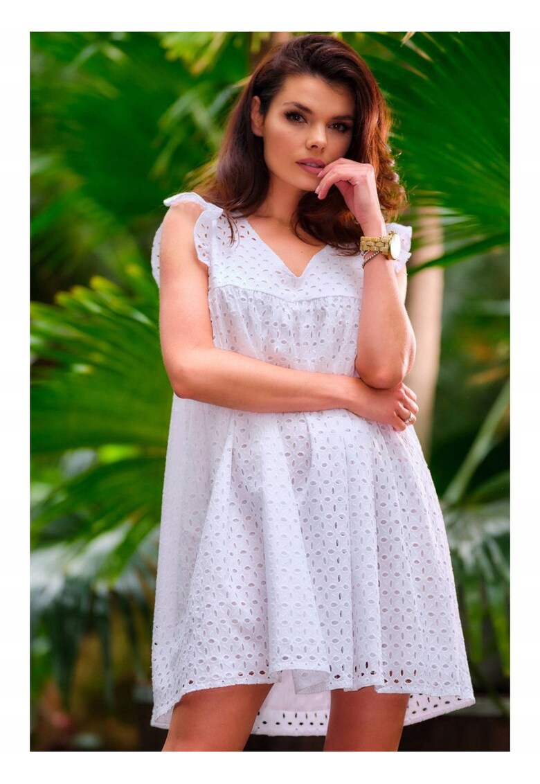 Rochie dama - Bumbac - Alb
