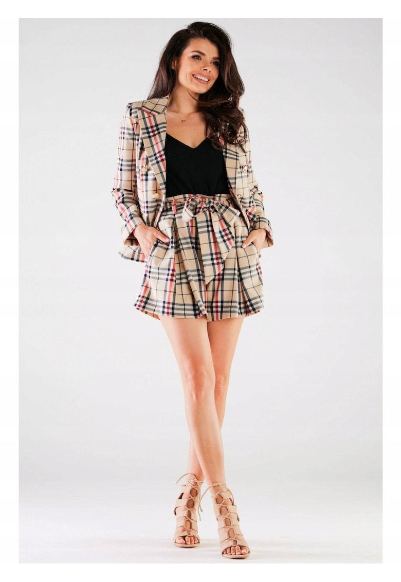 Pantaloni scurti dama - Bumbac - Maro