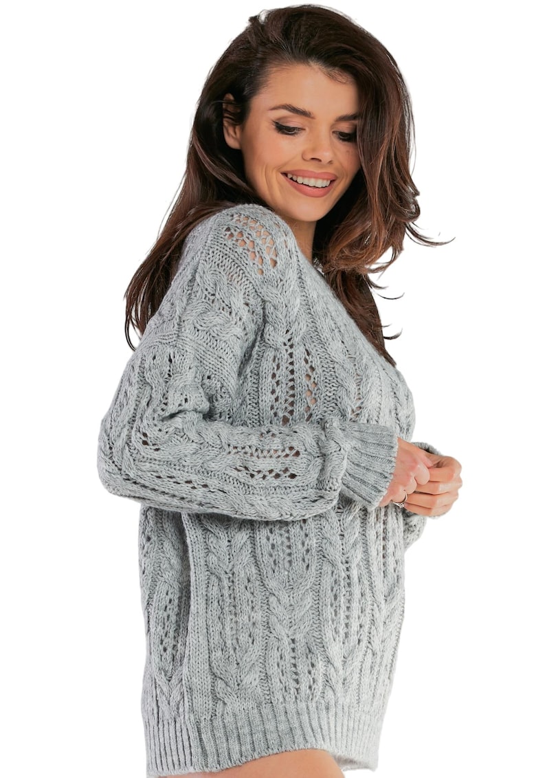 Pulover Poliester - Gri - Marime unica