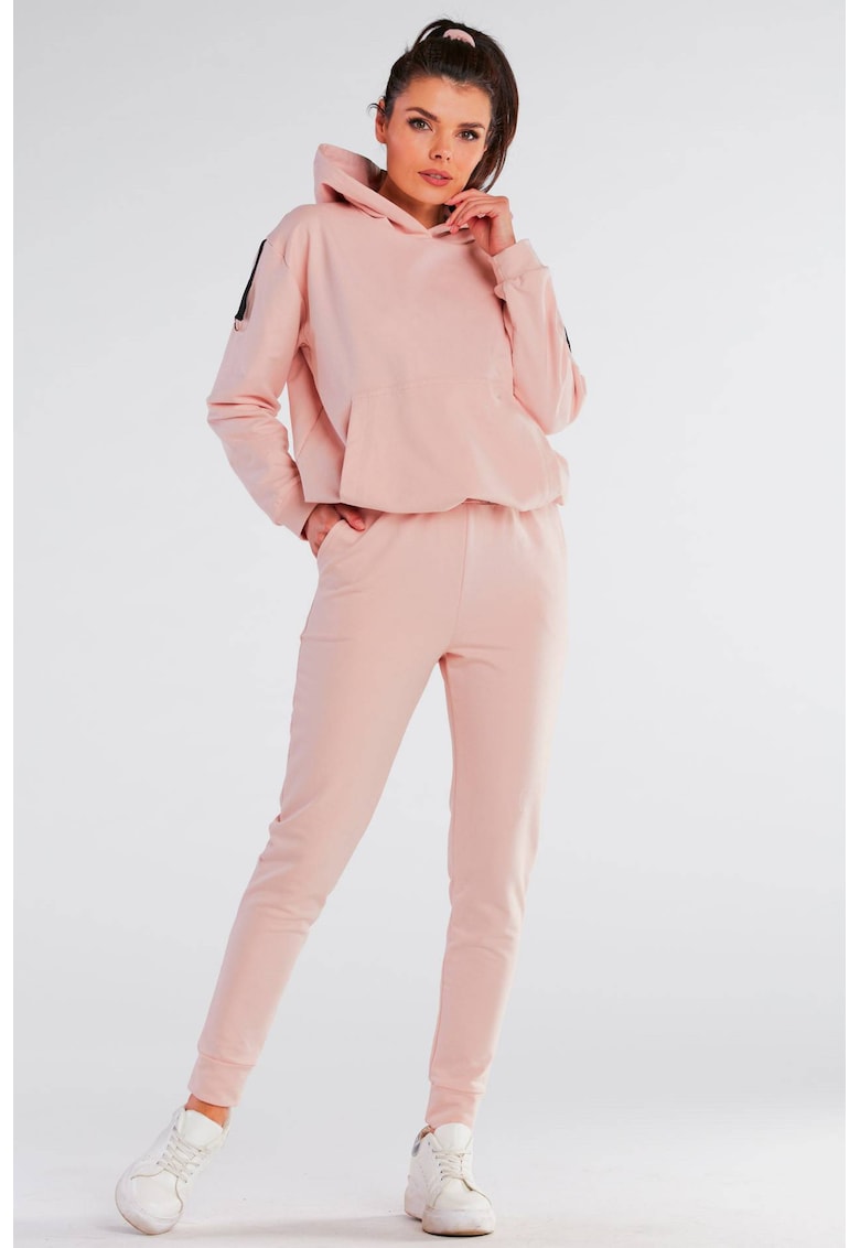 Pantaloni - Bumbac/Elastan - Roz
