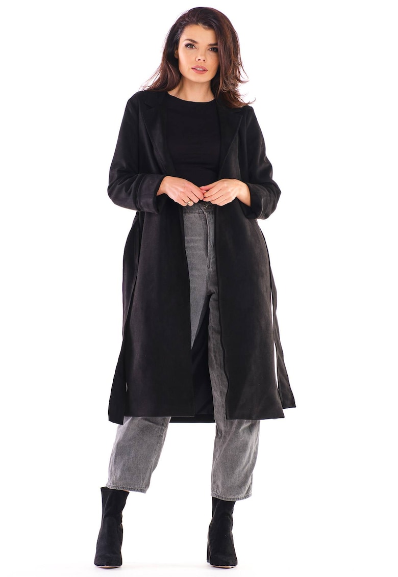 Palton dama - Awarma - Poliester - Negru - Negru
