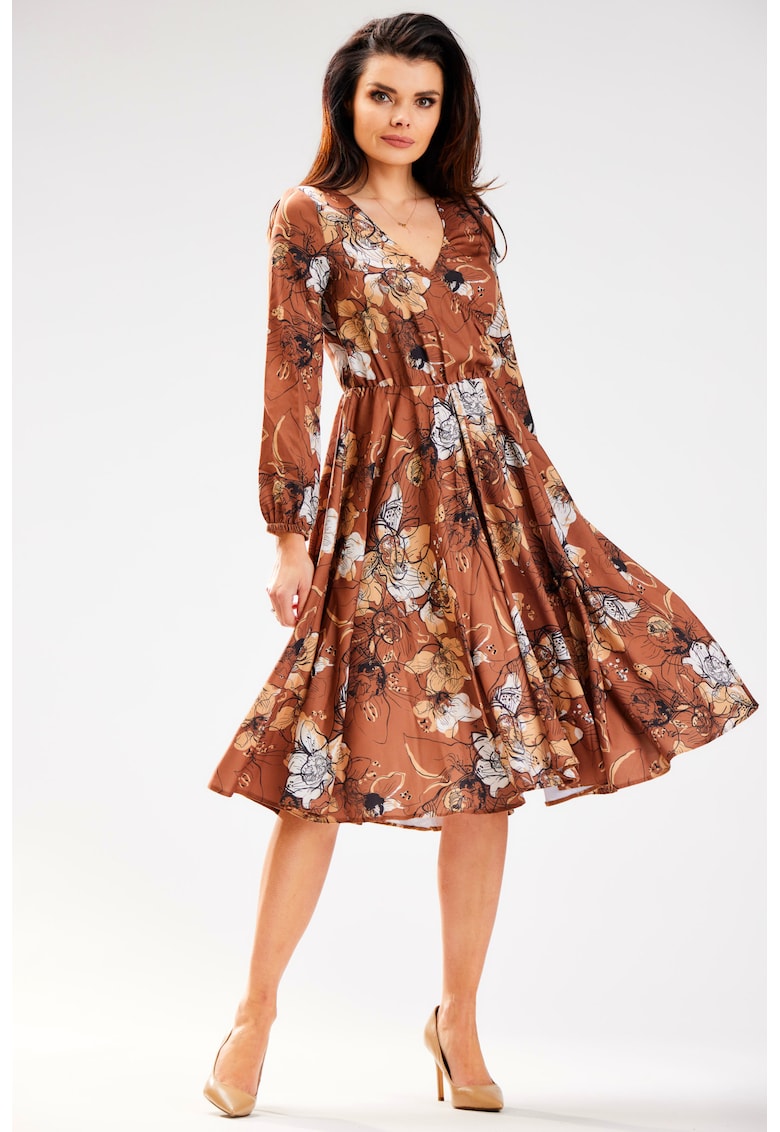 Rochie - Poliester - Bronz