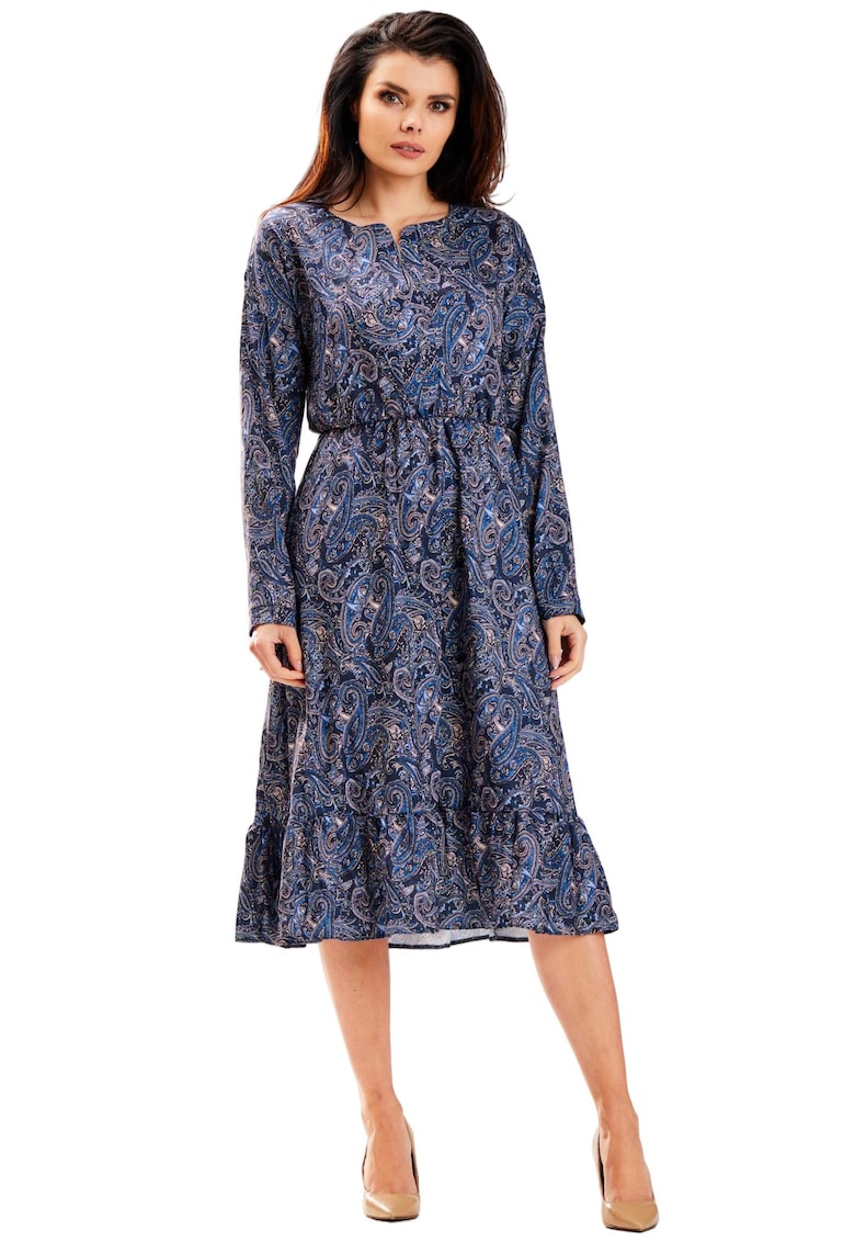 Sukienka A468 - Navy pattern -