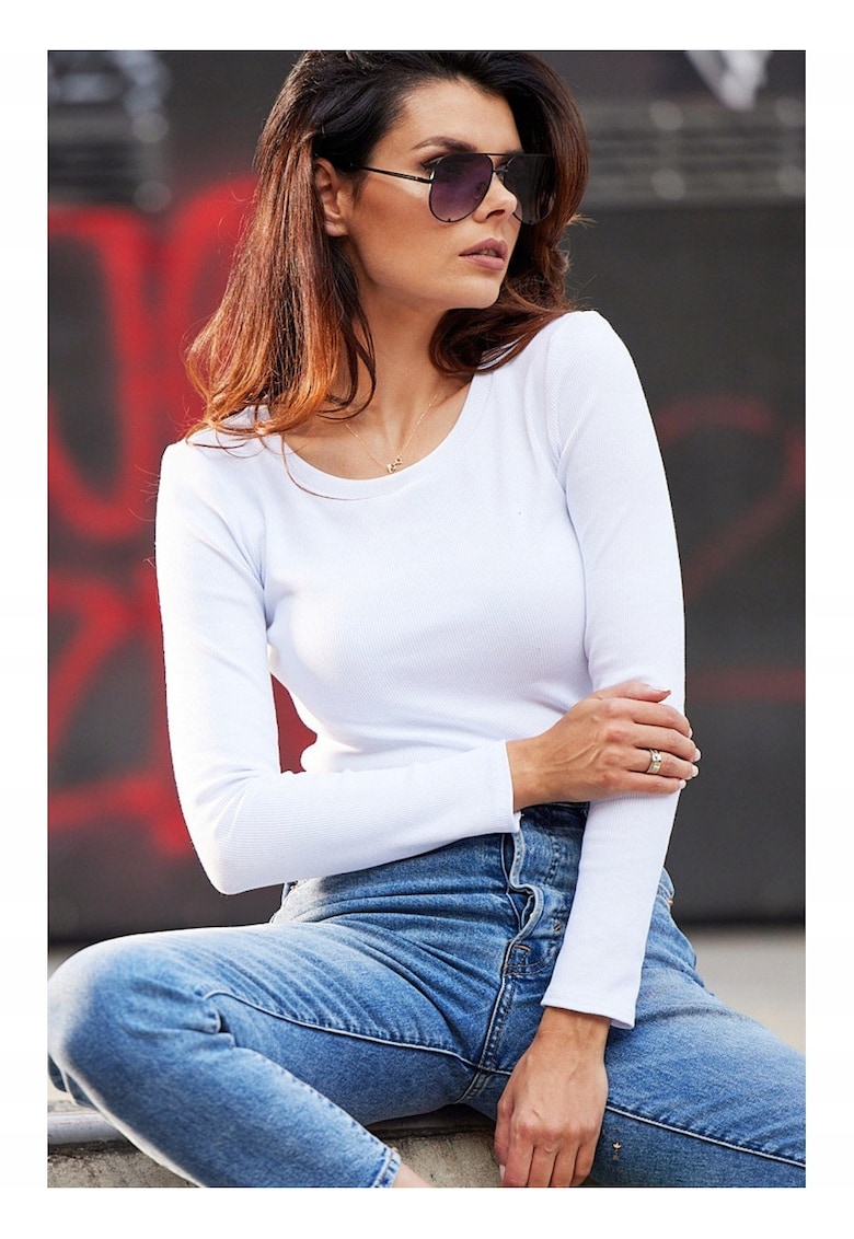 Bluza dama - Bumbac/Elastan - Alb1