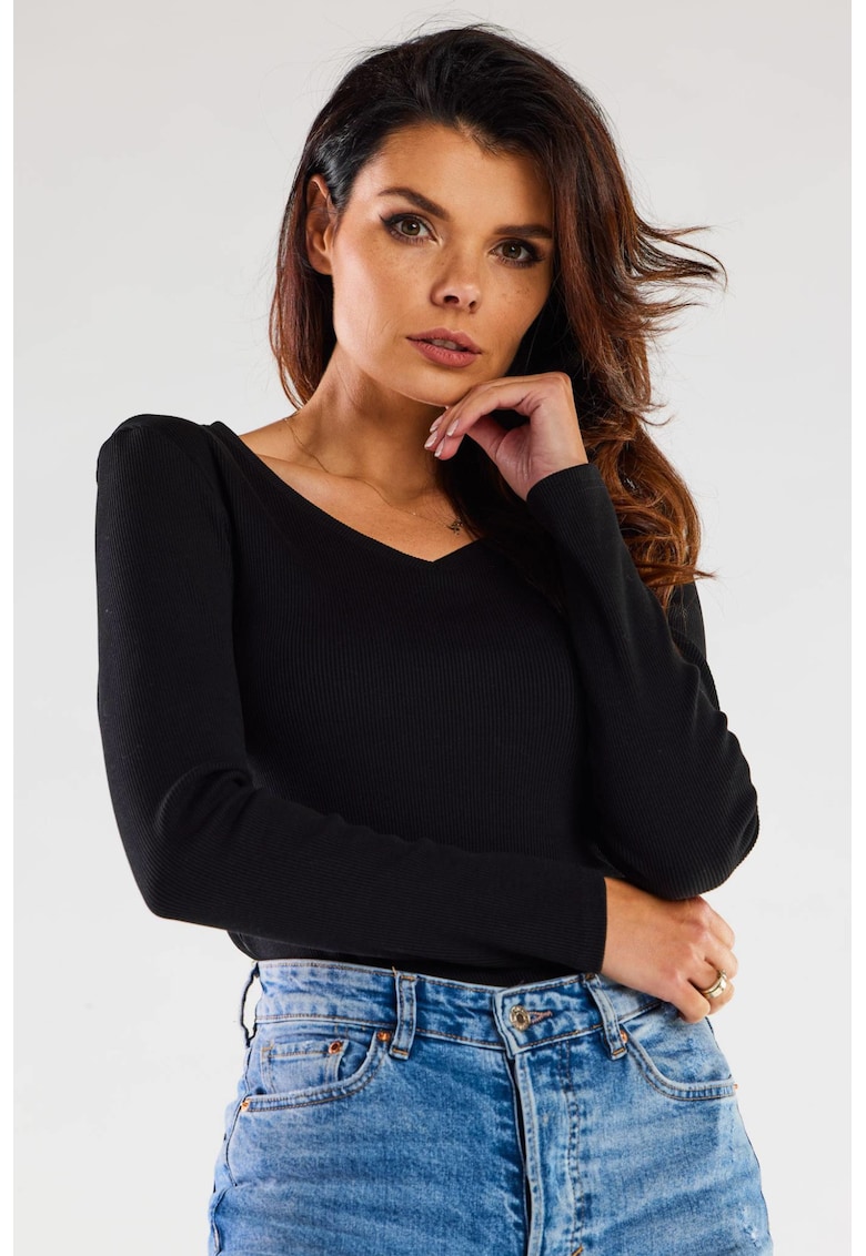 Bluza dama - Bumbac/Elastan - Negru2