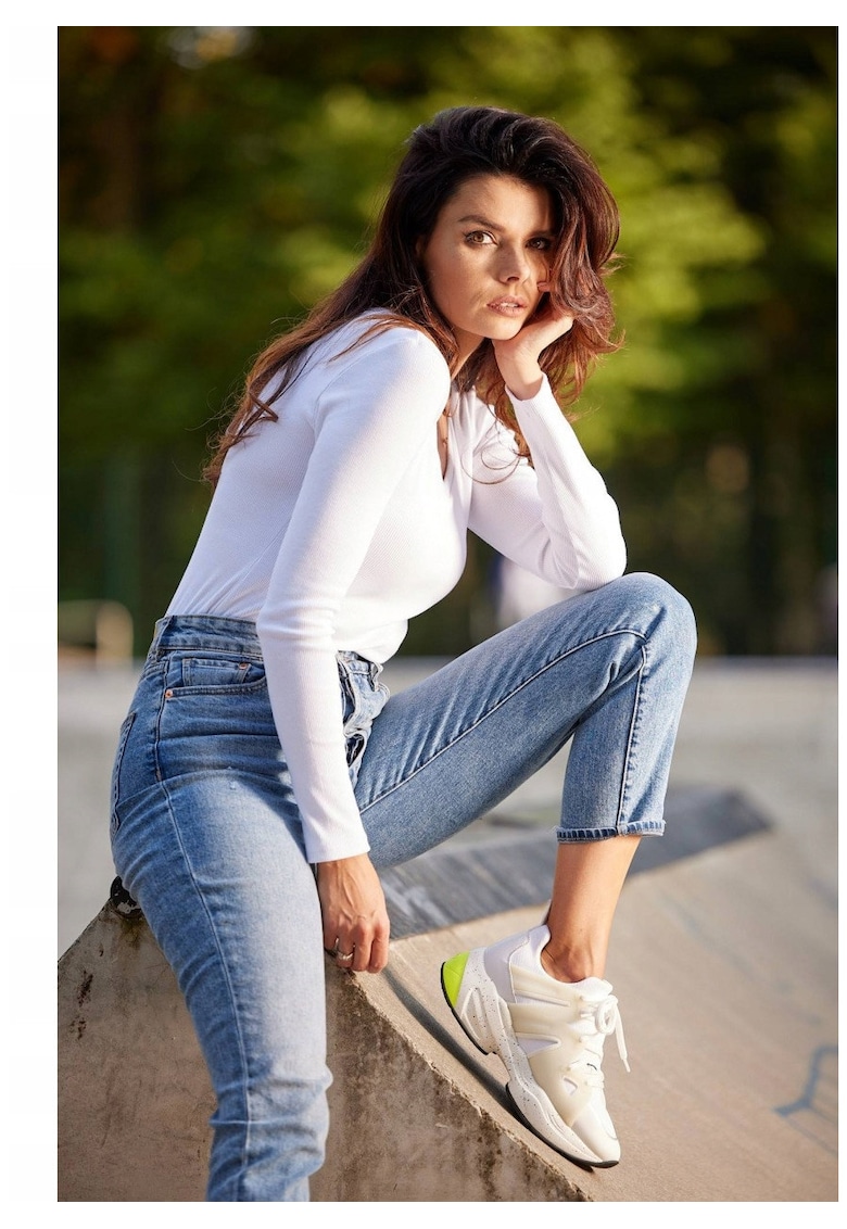 Bluza dama - Bumbac/Elastan-Alb