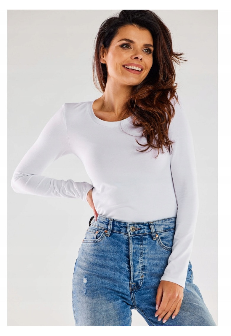 Bluza dama - M288 - bumbac - alb -