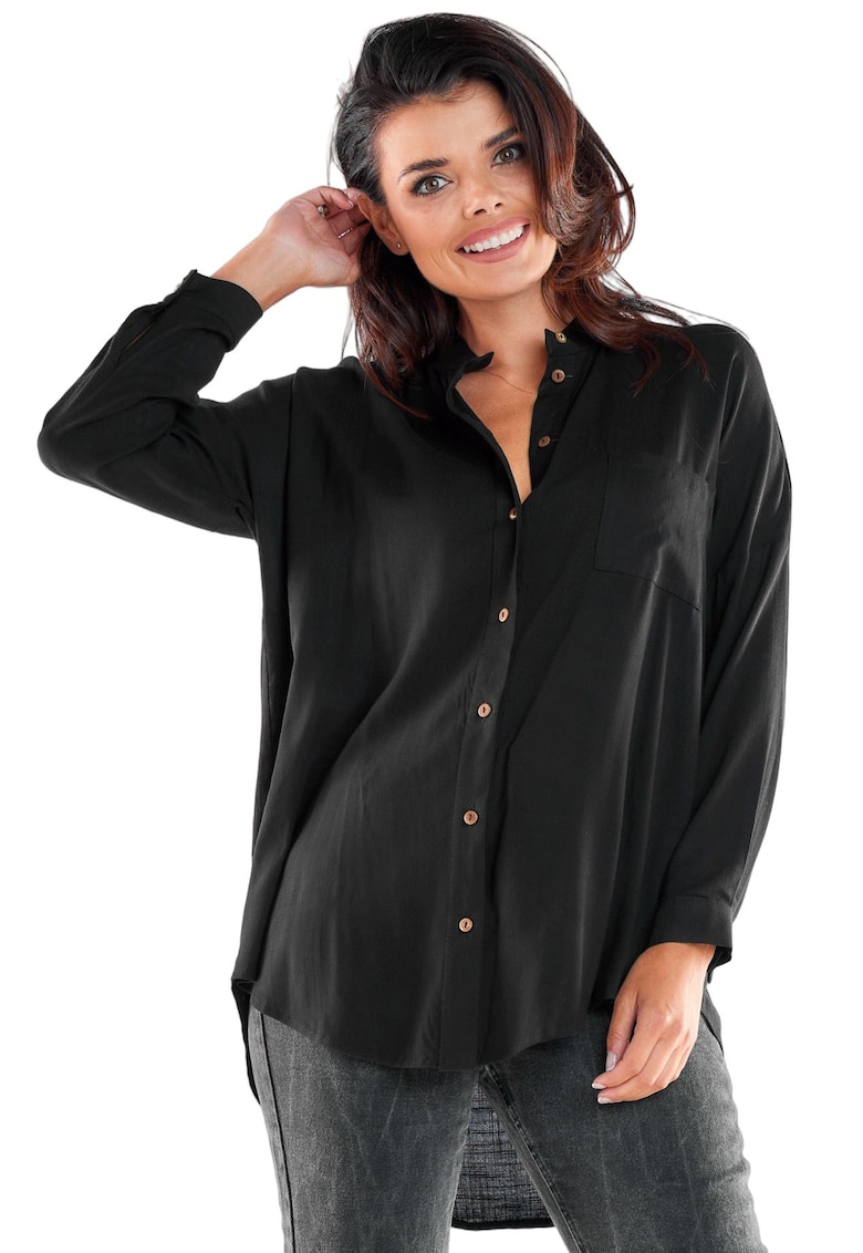 Camasa dama - Viscoza - Negru - Negru