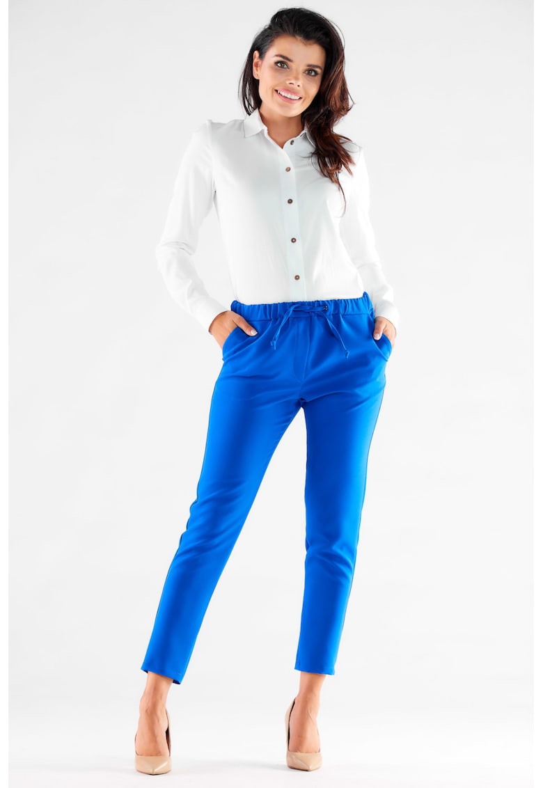 Pantaloni dama - Poliester/Viscoza - Negru
