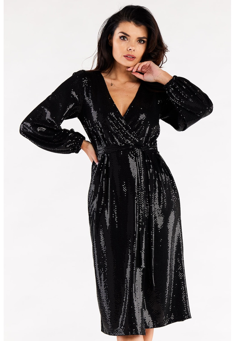 Midi Rochie Maneca lunga - Poliester A564