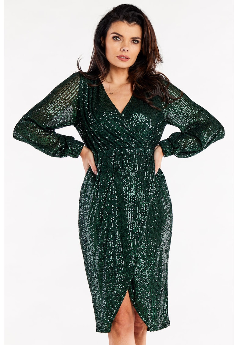 Midi Rochie Maneca lunga - Elegant A565