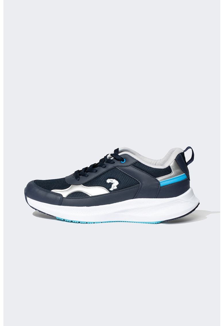 Pantofi sport de piele ecologica cu garnituri de plasa
