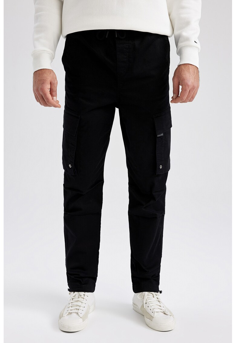 Pantaloni cargo din amestec de bumbac