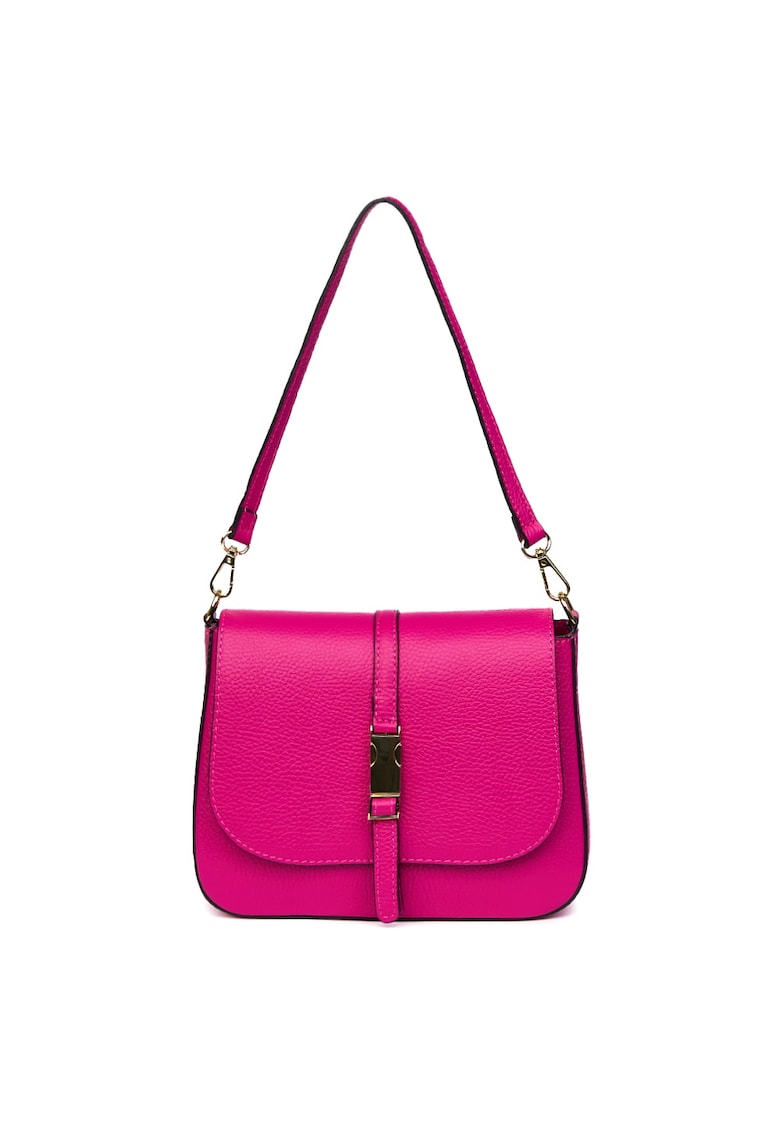 Poseta din piele naturala Aretha fucsia - Fucsia