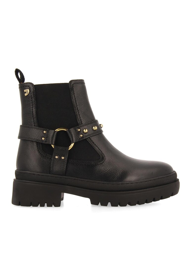 Ghete Chelsea de piele cu nituri metalice Liff