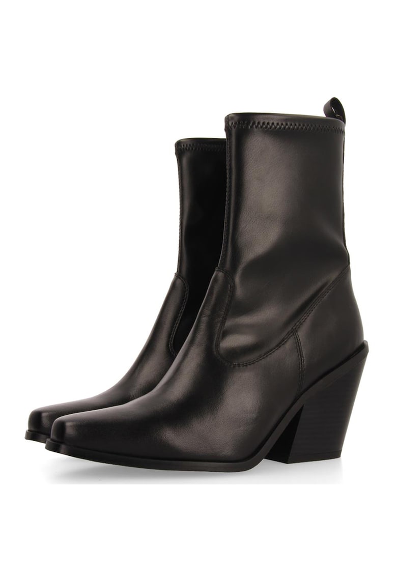 Botine cu segment de piele si toc cubanez Drymen