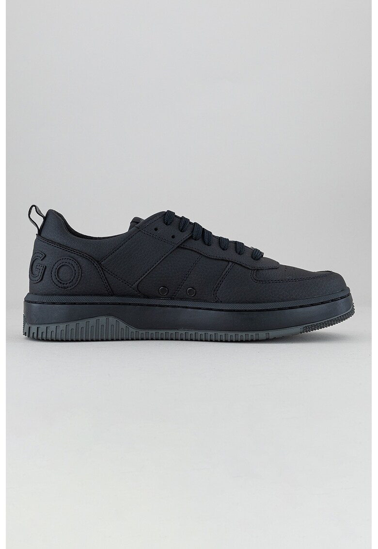 Pantofi sport de piele ecologica cu logo cusut
