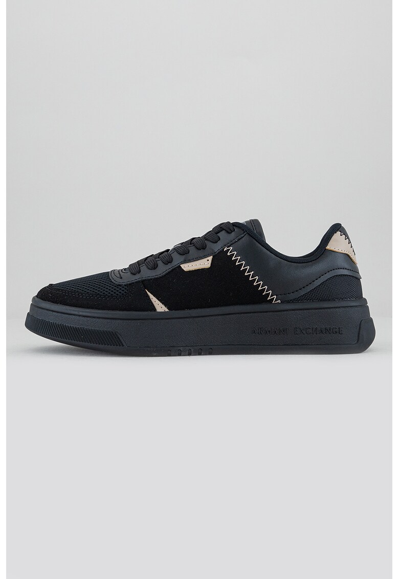 Pantofi sport cu insertii de piele intoarsa