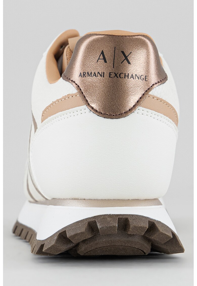 Pantofi sport de piele ecologica cu model logo