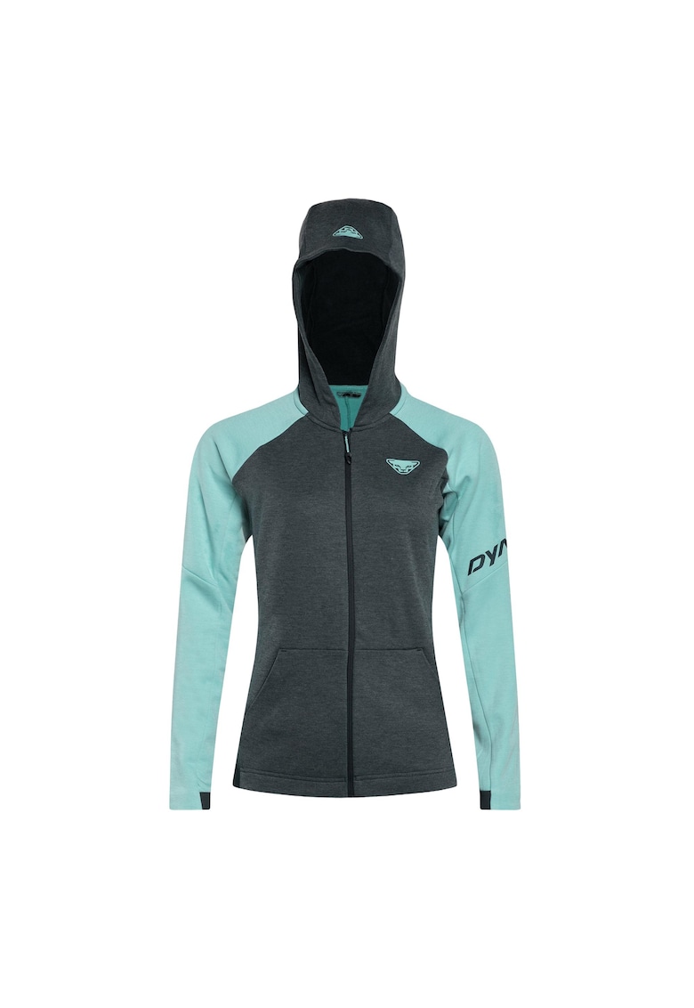 Hanorac sport pentru femei - Poliester - Verde/Gri -