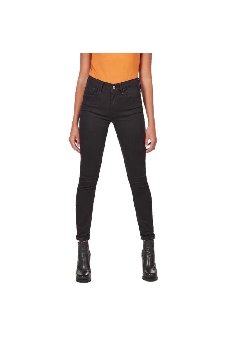 Blugi pentru femei High Skinny - Bumbac - Negru -