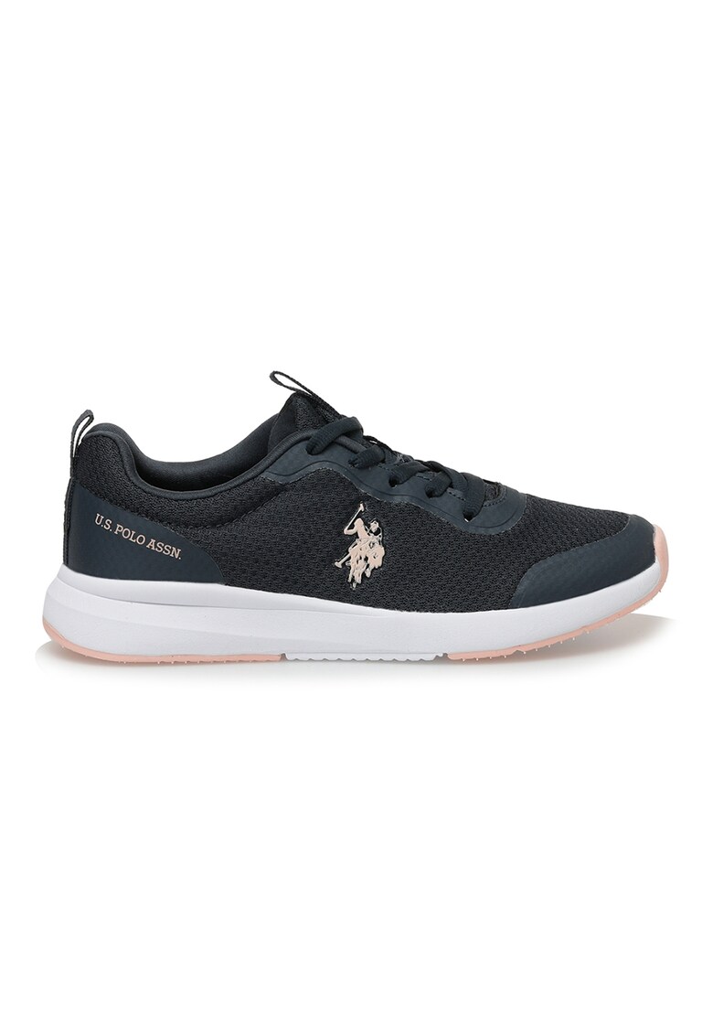 Pantofi sport de piele ecologica cu garnituri de plasa
