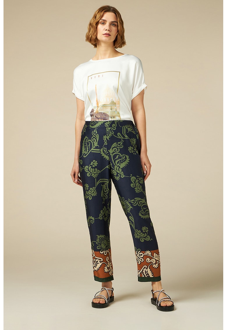 Oltre Панталон с индийски десен за Жени Oltre Панталон с индийски десен за Жени
