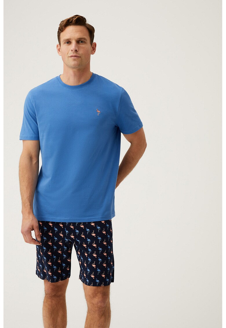  Pijama scurta de bumbac cu imprimeu 