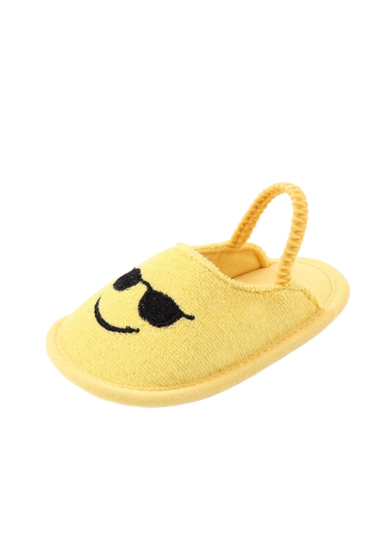 Pantofi Decupati - Emoticon - Textil - Fete - Galben