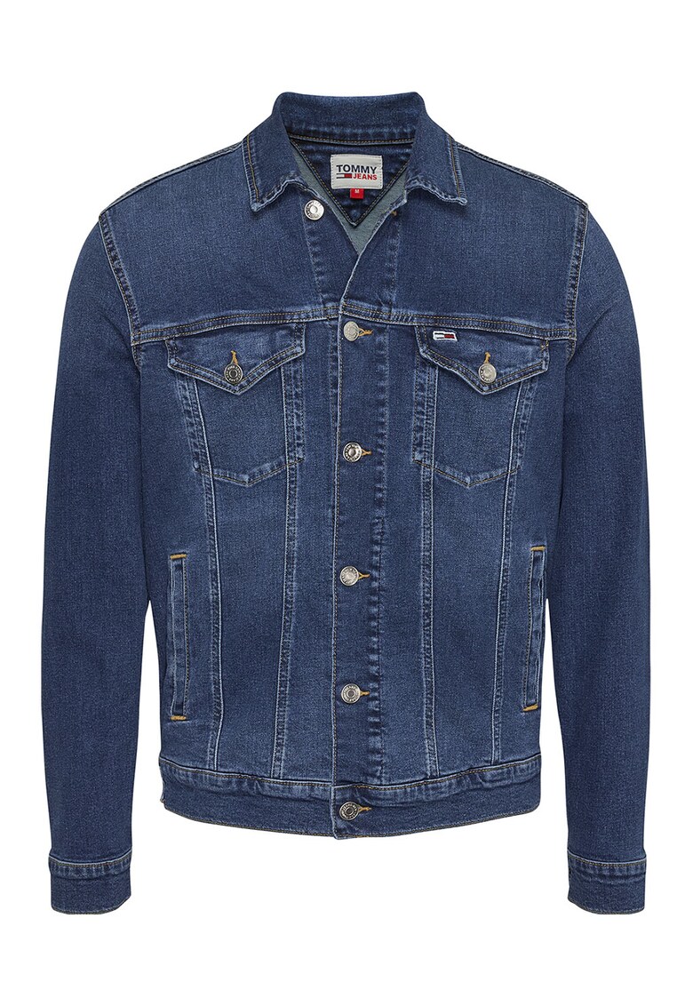 Tommy Jeans Дънково яке тип риза с джобове с капаче за Мъже Tommy Jeans Дънково яке тип риза с джобове с капаче за Мъже
