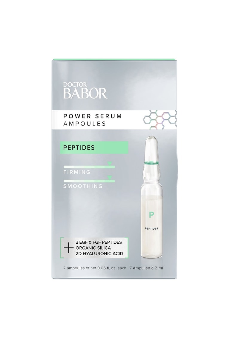 Fiole tratament cu Peptide - Siliciu Organic si Acid Hialuronic Dr. Babor Power Serum Ampoules 7x2 ml