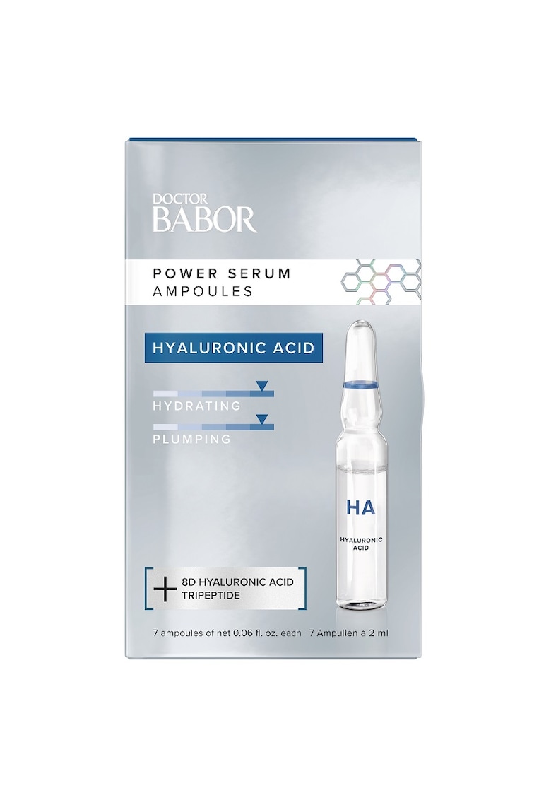 Fiole tratament cu acid hialuronic Dr. Babor Power Serum Ampoules 7x2 ml cu efect de hidratare intensa