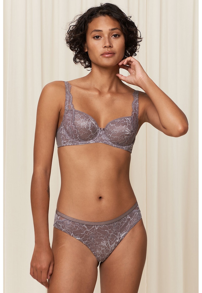 Chiloti brazilieni de dantela Amourette Charm - Lila pal