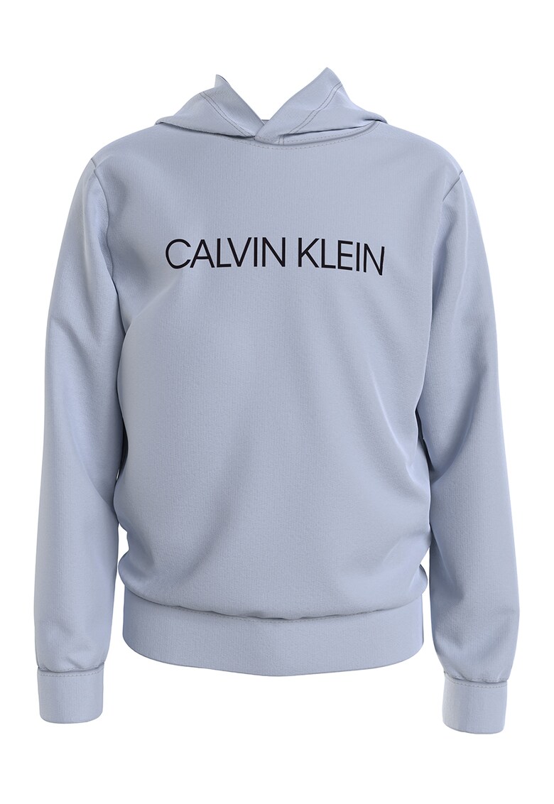 CALVIN KLEIN Памучно худи с уголемено лого за Момичета CALVIN KLEIN Памучно худи с уголемено лого за Момичета
