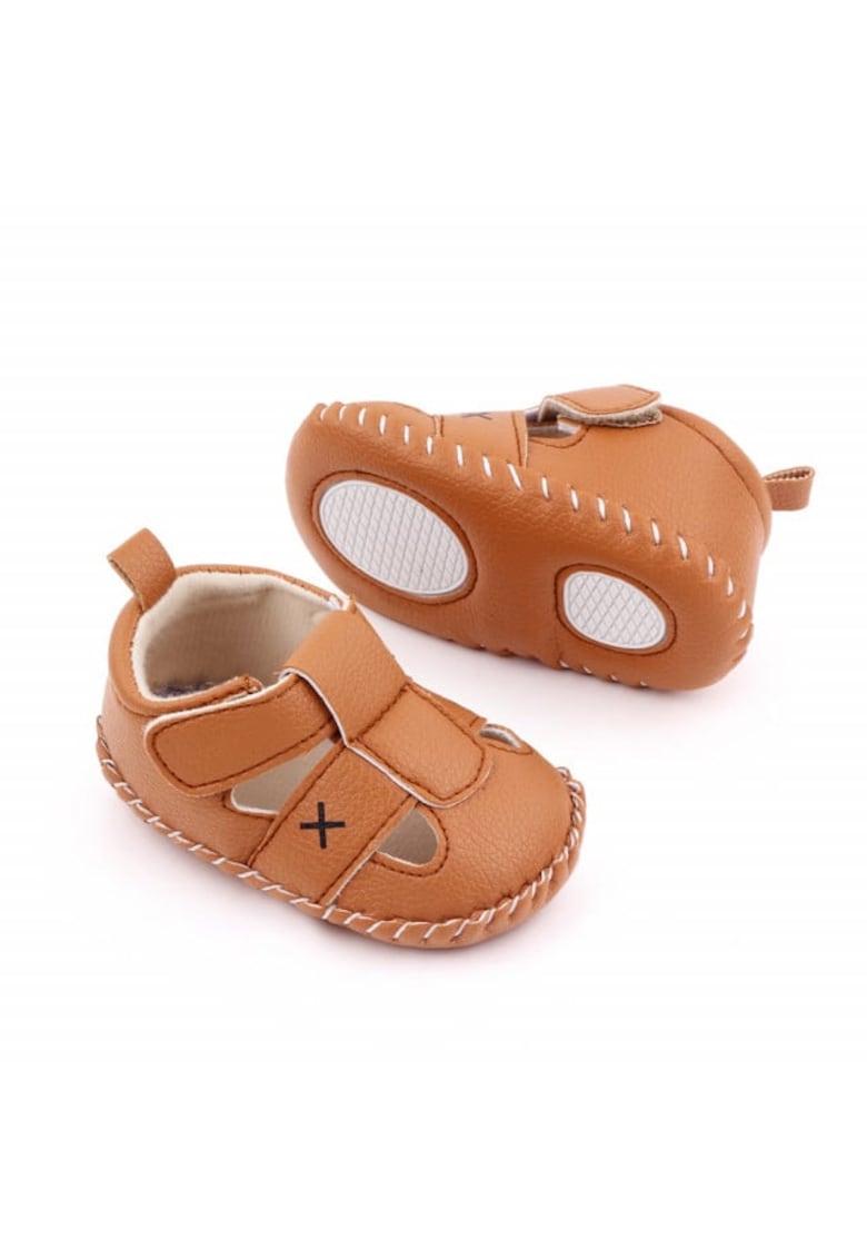 Pantofi Decupati - Uni - Elegant - Piele ecologica - Baieti - Maro Deschis