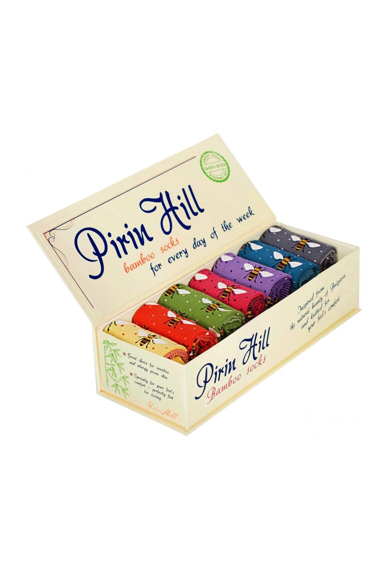 Sosete bambus - Luxury Box 7 FINE BAMBOO Bees