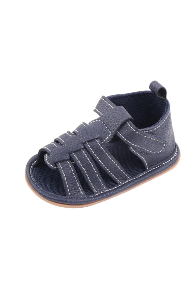 Sandale Cu Barete - Inchise La Spate - Piele ecologica - Casual - Baieti - Bleumarin