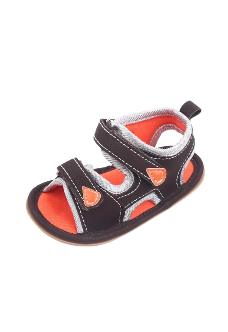 Sandale Cu Barete Ajustabile - Casual - Piele ecologica - Baieti - Maro