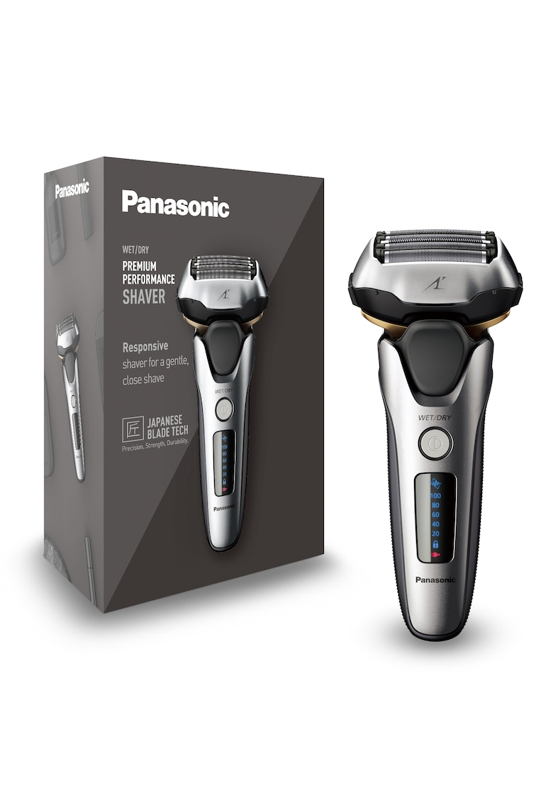 Aparat de ras - 5 lame - ""Japanese Blade Technology"" - Trimmer - Senzor pentru barba - 50min autonomie Li-Ion - Wet & Dry - Cap Flexibil 16D - Negru