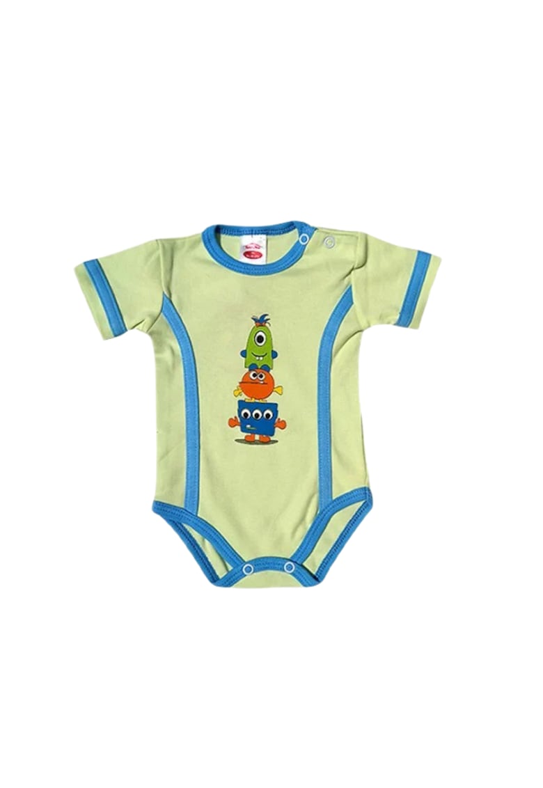 Body Animalute - Capse - Bumbac - Baieti - Vernil
