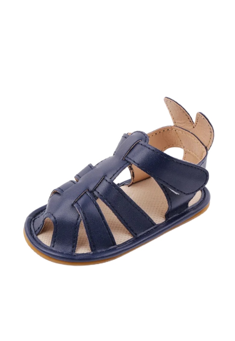 Sandale Urechi De Iepuras - Piele ecologica - Casual - Baieti - Bleumarin