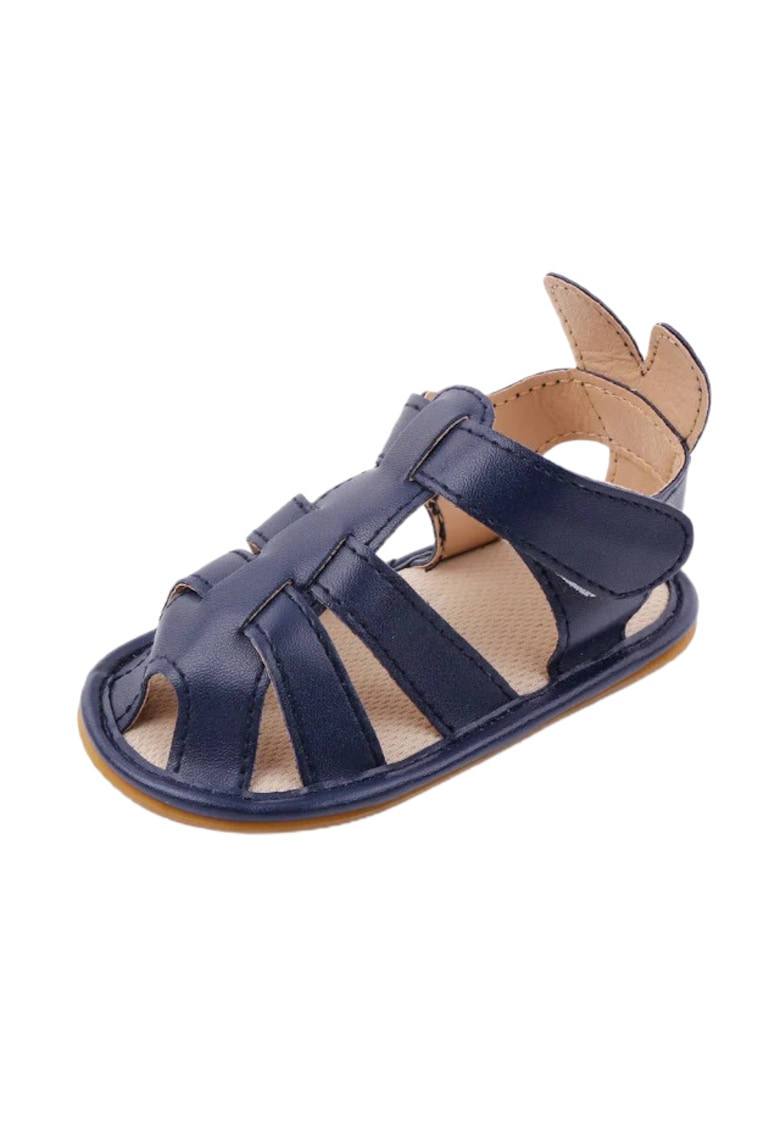 Sandale Urechi De Iepuras - Piele ecologica - Casual - Baieti - Bleumarin