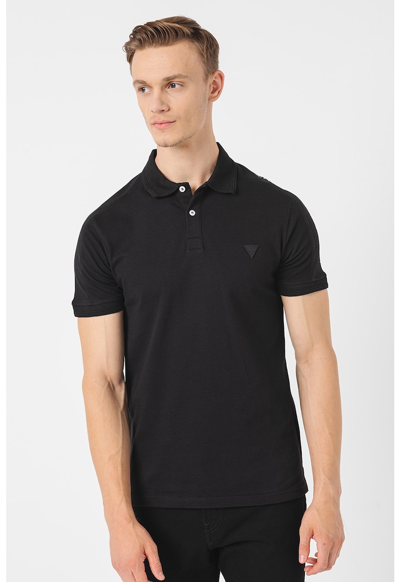 Tricou polo slim fit cu imprimeu logo