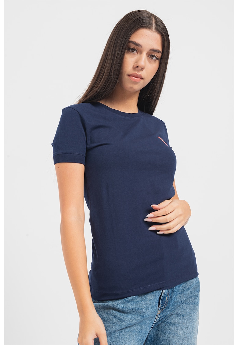 Tricou slim fit cu logo - Albastru ultramarin