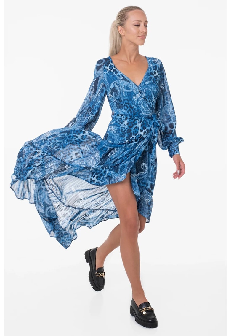 Rochie asimetrica cu imprimeu paisley