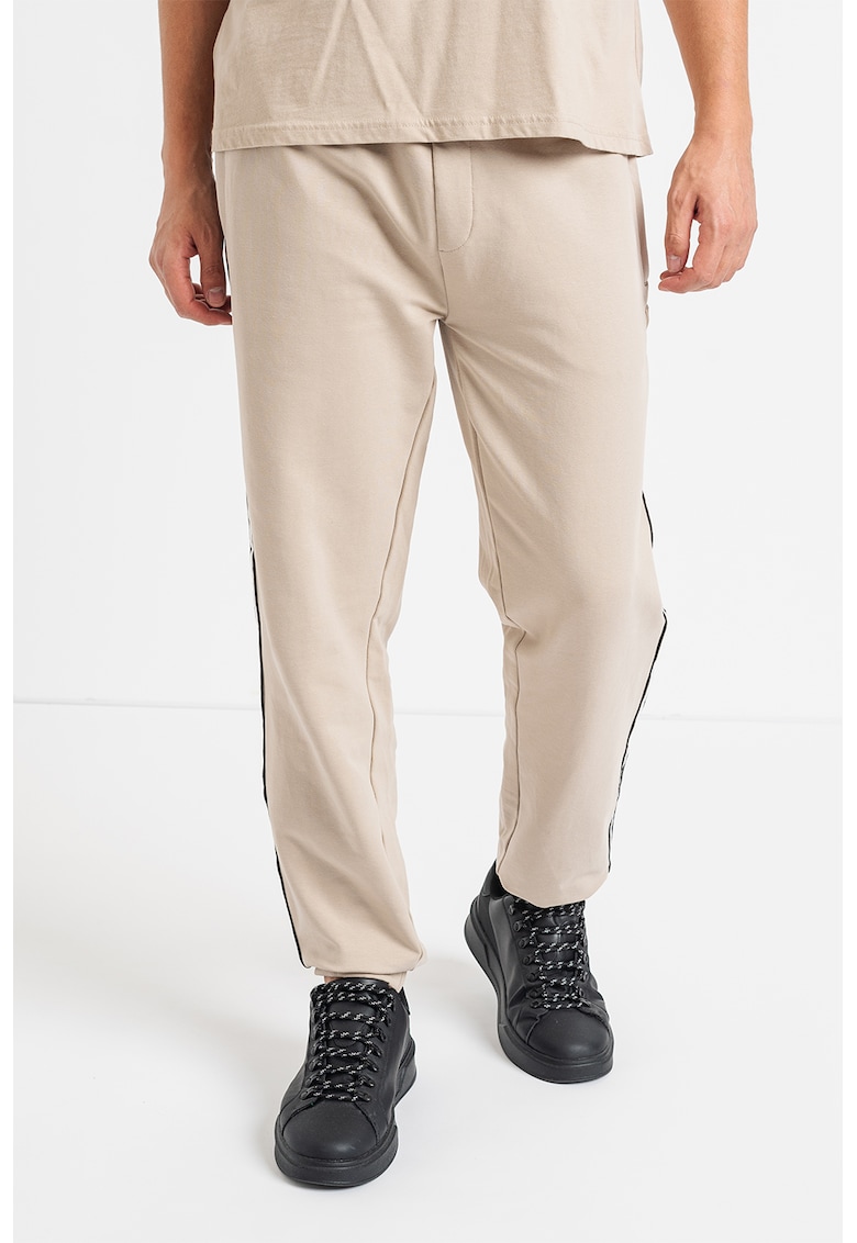 Pantaloni cu benzi logo laterale pentru fitness